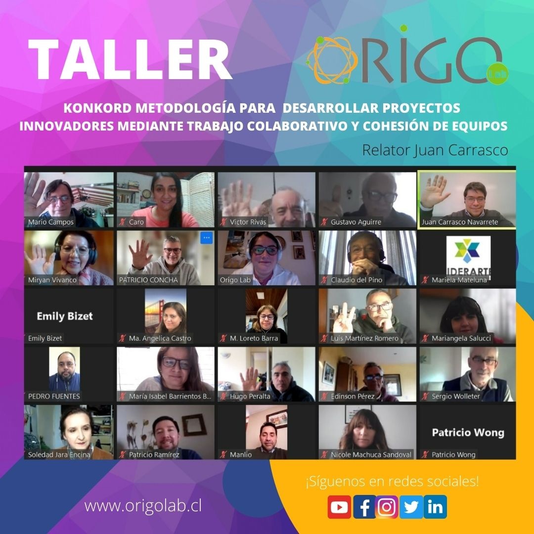 Origo Lab dicta Taller, basado en metodología Konkord, la que permite desarrollar proyectos innovadores